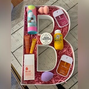 Easter Gift Idea: Beauty/Skincare Products in Fillable Letter